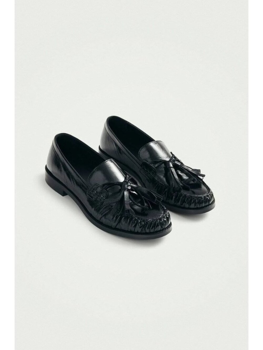 ALOHAS Marietta Black Patent Tassel Loafers. Sz: EU 38/US 7